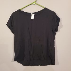 H&M basic soft tee, black, small